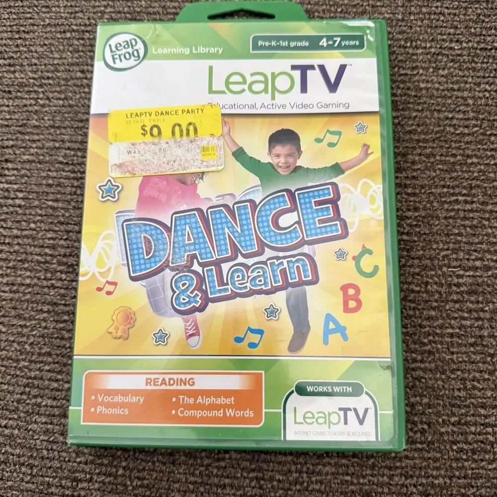 Leap Frog Leap TV Dance and Learn Educational Active Video Game Reading 4-7 Year